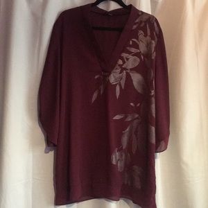 Le Chateau Blouse with silver floral Print